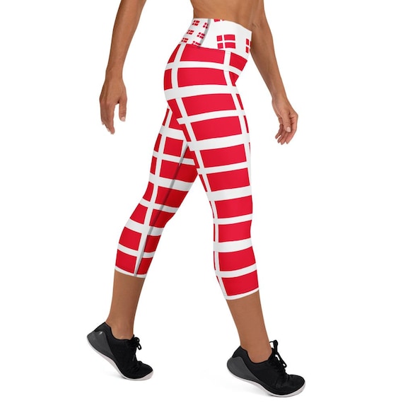 Denmark flag Yoga Capri Leggings