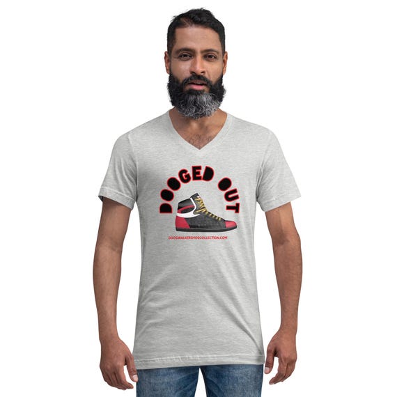 Dooged Out Unisex Short Sleeve V-Neck T-Shirt Doog Walker Shoe