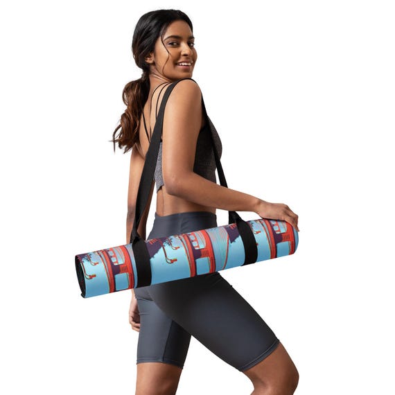 Yoga mat with image of the Golden Gate Bridge