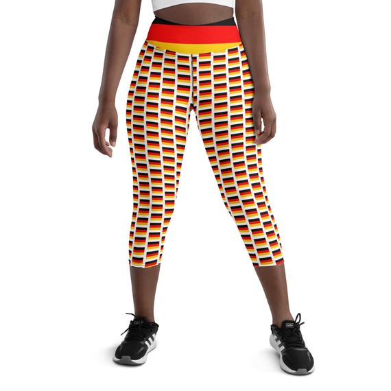 German Flag Yoga Capri Leggings