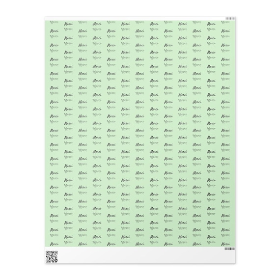 Merci Wrapping paper roll Thank you in French