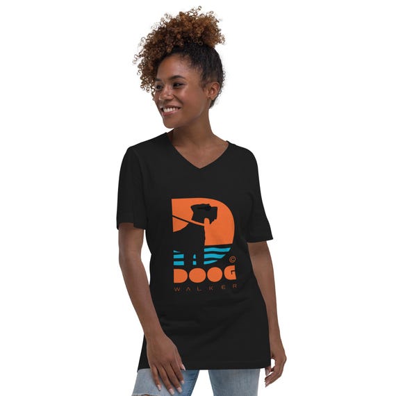 Doog Walker Brand Unisex Short Sleeve V-Neck T-Shirt Logo