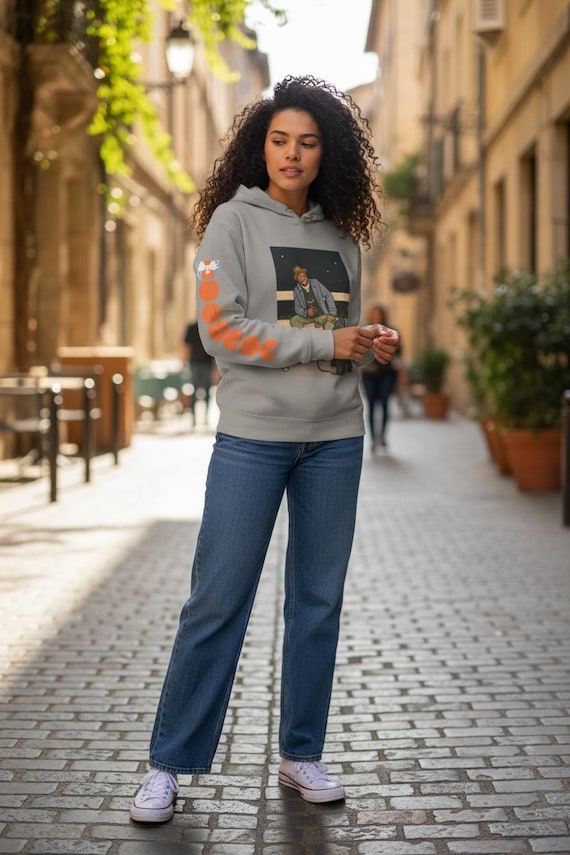 Doogie Album Art Hoodie – Unisex Graphic Hoodie, Dog & SF Bay Scene, Indie Music Merch, Tiburon California Art Sweatshirt