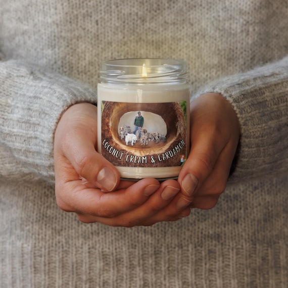 Coconut Cream and Cardamon Scented soy candle