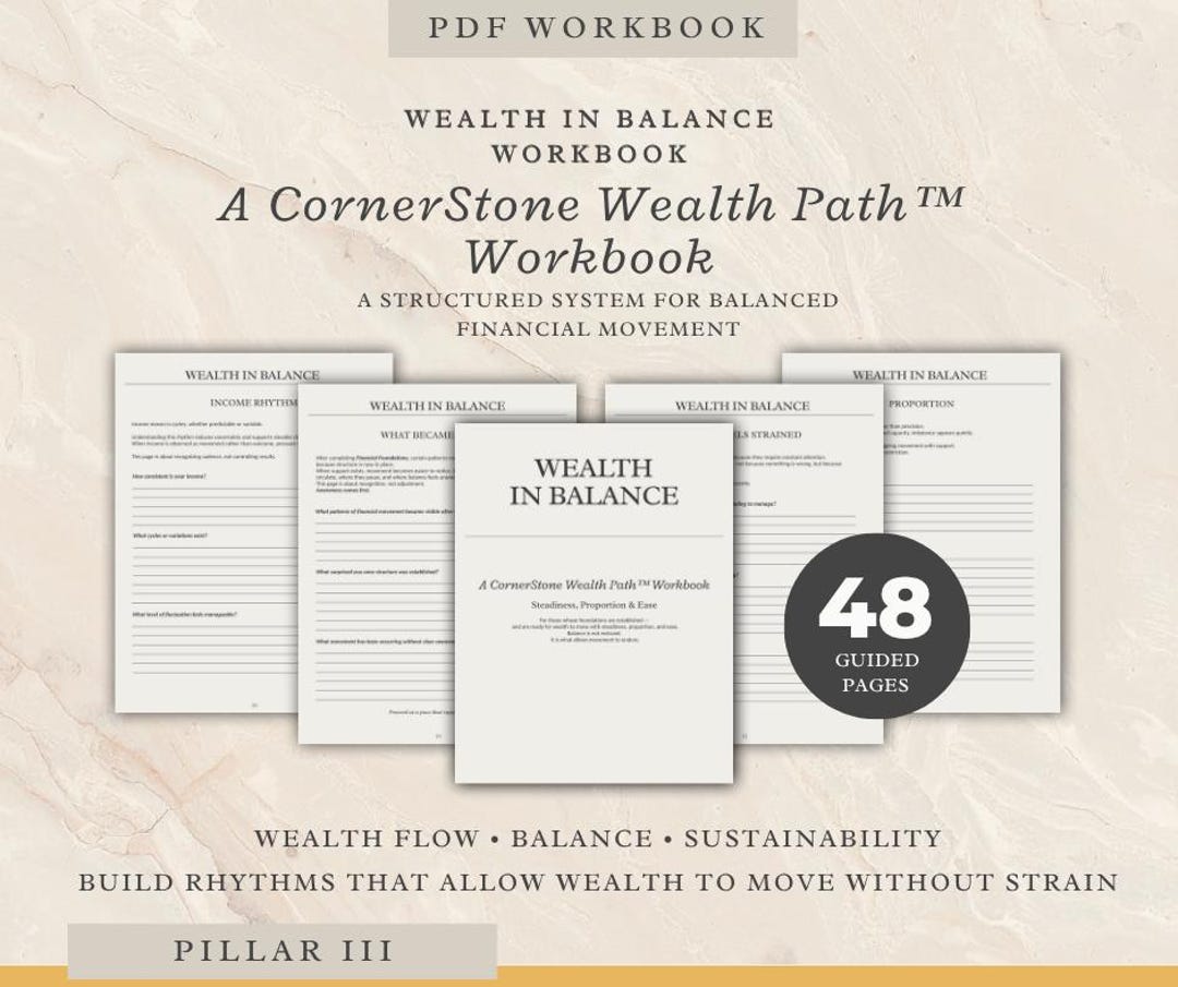 Wealth Flow Workbook PDF, Financial Balance Planner, Money Management ...