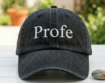 Minimalist Profe Embroidered Hat, Retro Spanish Teacher Appreciation Baseball Cap, Vintage Back to School Gift