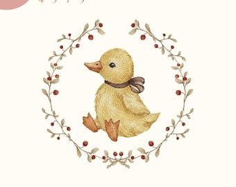 Lindo archivo de diseño de bordado de ganso bebé, diseño a juego para el primer cumpleaños familiar, divertido regalo de ganso para mamá y papá, descarga digital pes dst