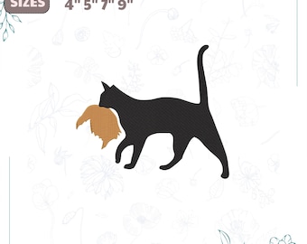 Diseño de bordado de gato anti-Maga: FDT político feminista (descarga digital)