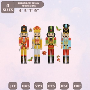 Nutcracker Ballet Embroidery Design, Merry Christmas Embroidery Machine File, Home decor Christmas Embroidery Festival file digital download