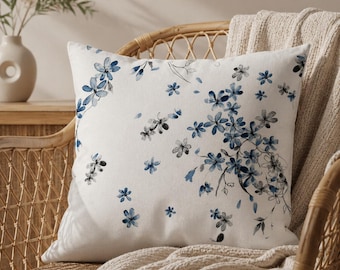 Fodera per cuscino in 100% cotone, 40 x 40 cm, motivo floreale di fiori di ciliegio, sakura primaverile, cuscino decorativo stagionale per divano, certificato Oeko-Tex.