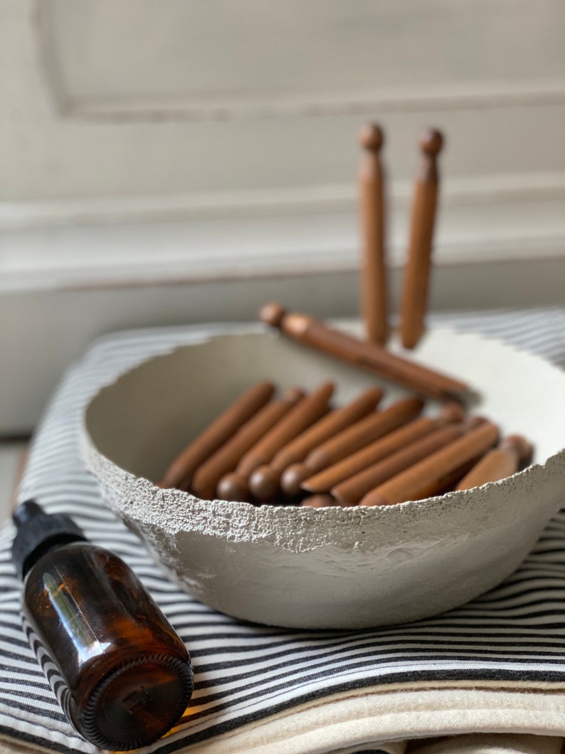 Handcrafted Concrete Large Bowl, Candle Holder ,Jewelry Dish,Food Photography,Food Styling image 2