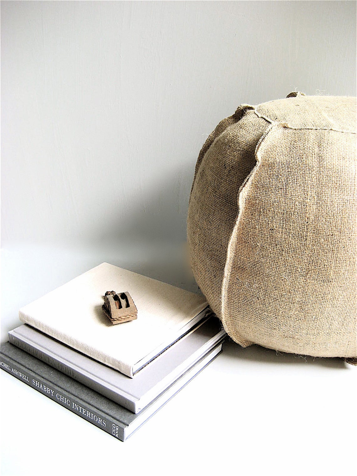 Burlap Pouf/Ottoman Etsy