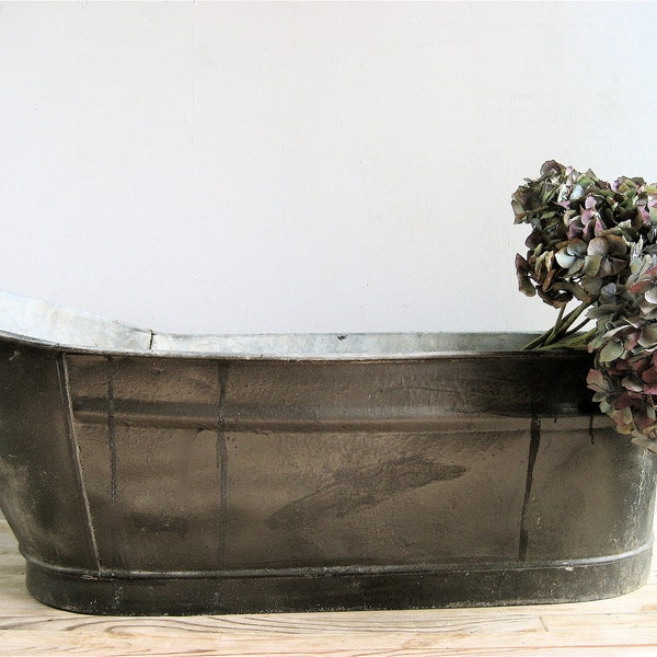 Antique Baby Metal Wash Tub