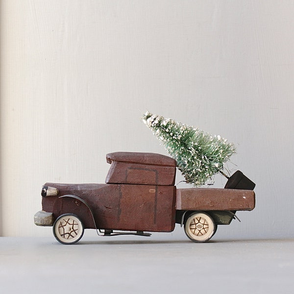 Vintage Folk Art Wooden Truck