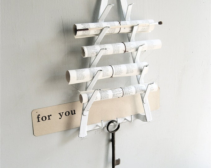 Vintage Enamel Mail Key Holder Wall Organizer Etsy
