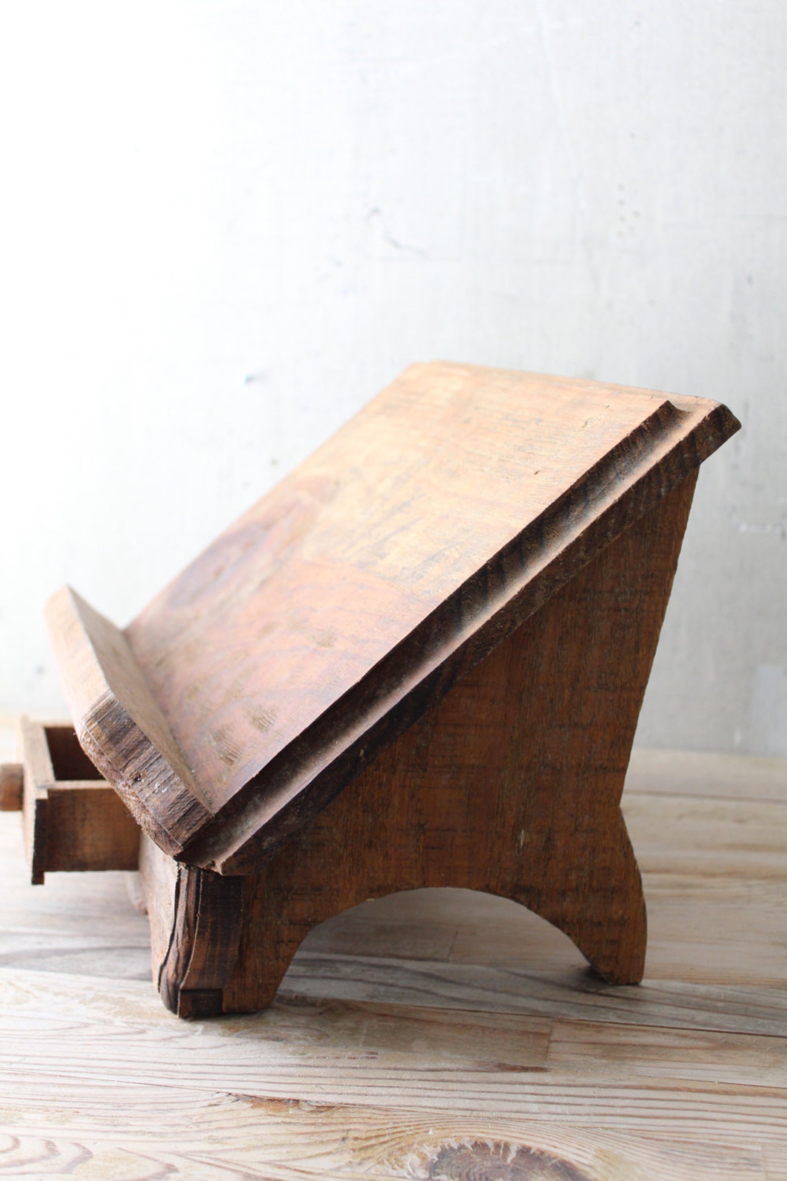 Vintage Wooden Book Stand Etsy