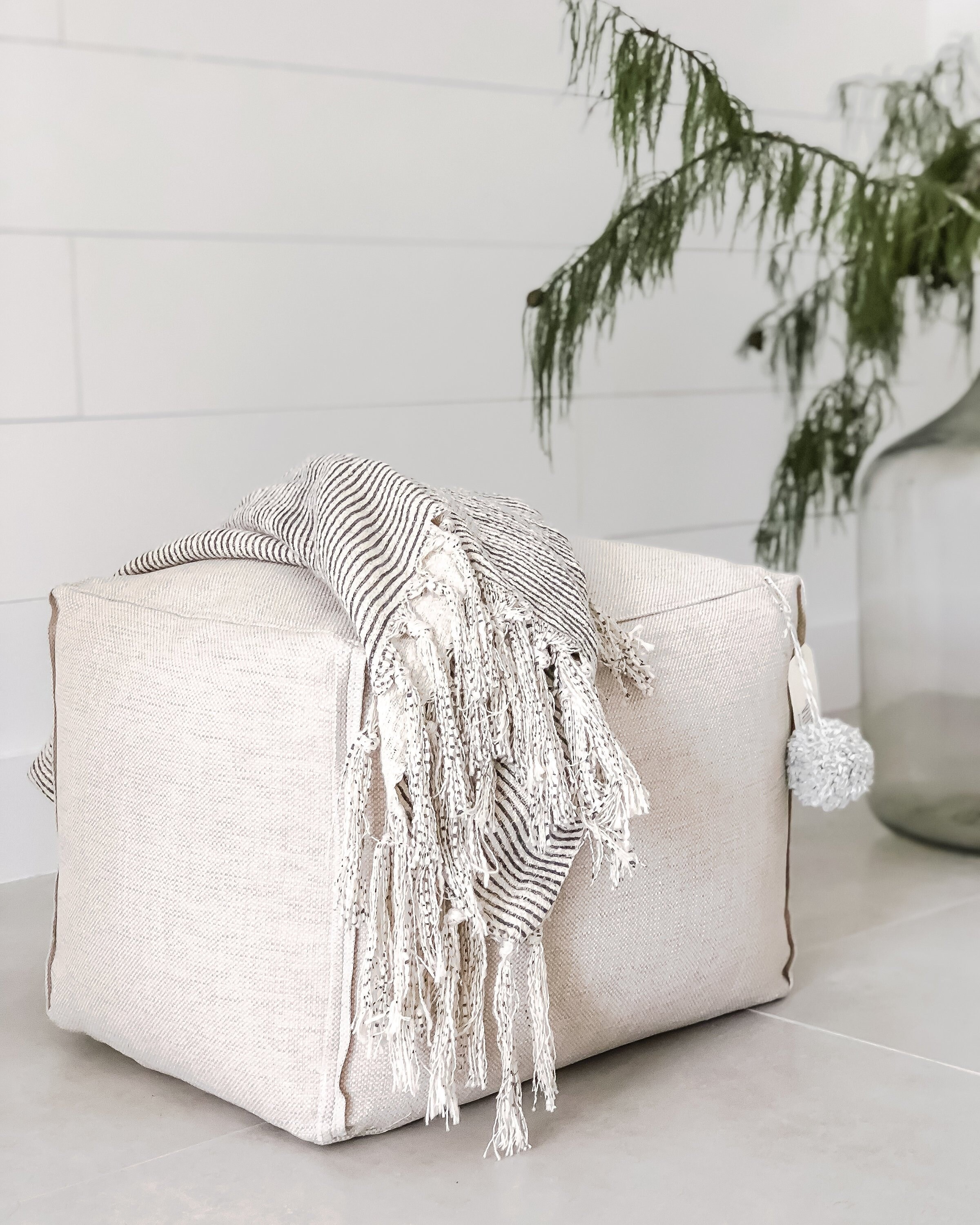 Toile de jute pouf Pouf coussin de sol Etsy