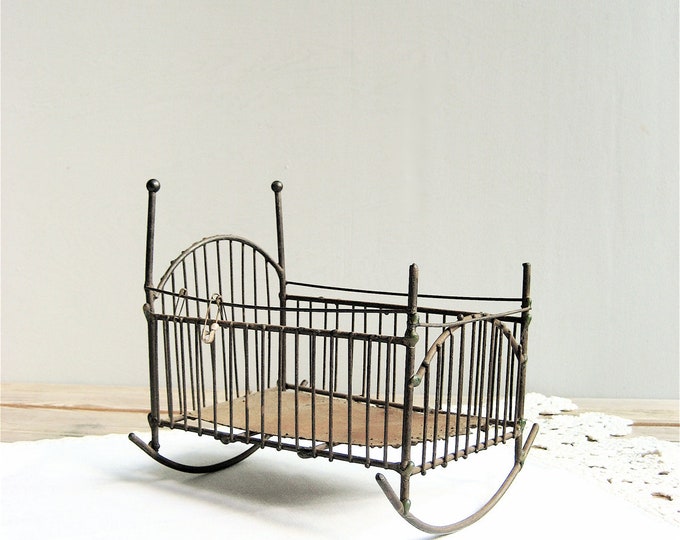 Vintage Metal Baby Cradle Etsy