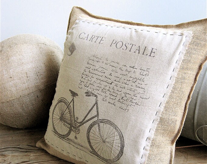 Burlap Pillow Cover Etsy