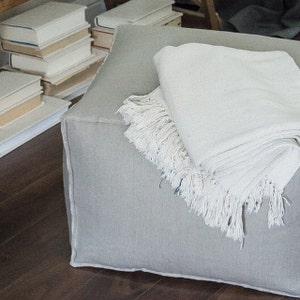 Hemp Ottoman Pouf, Floor Pillow image 2