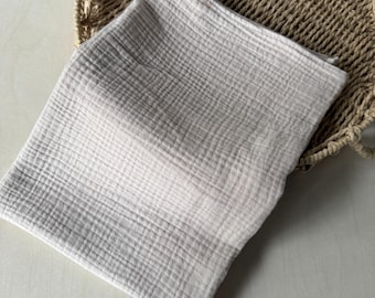 Cream Muslin Baby Blanket | 100% Cotton Double Gauze Newborn Swaddle
