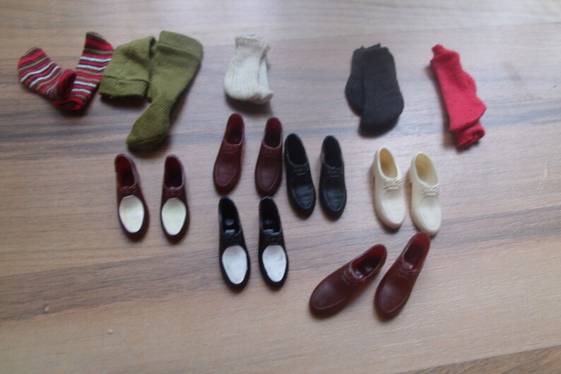 Lot 6 Pair Vintage Ken Doll 1964 Socks Shoes Soft Squishy Etsy