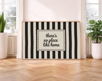 Minimalist Typography Poster  -Motivational Quotes Wall Art -Vintage Striped Office Decor -Printable Digital Download