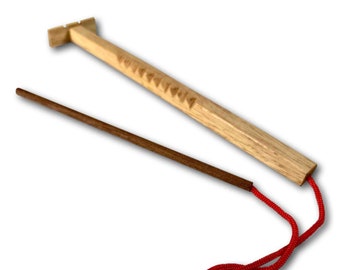 Hooey Stick, Whimmy Diddle, Gee Haw, Wooden Puzzle Toy, Kids Stick, Mechanical Toy Stick, Spinning Gee Haw, Folk Toy, Wooden Brain Teaser