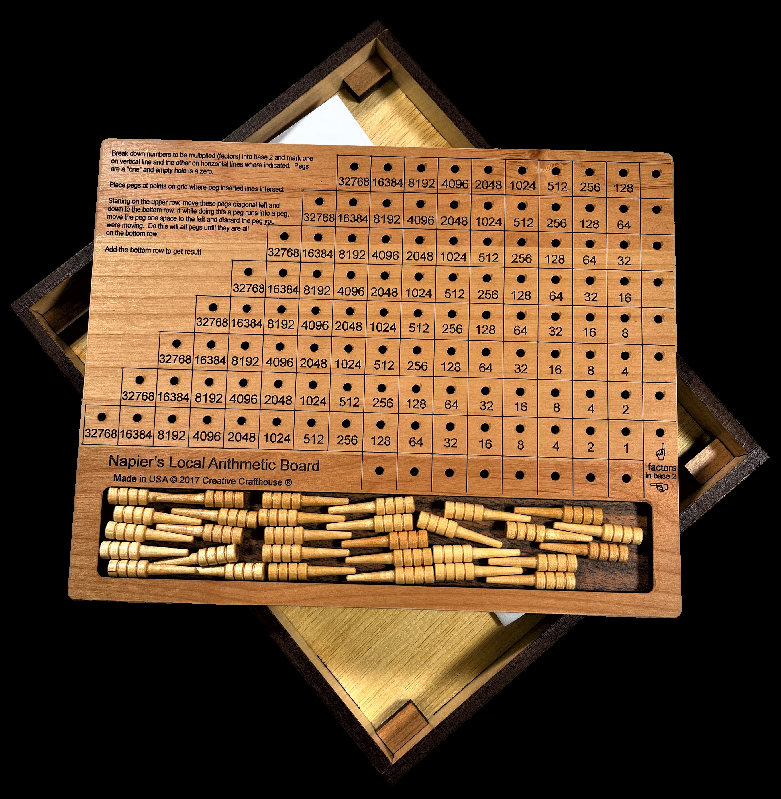 Napiers Bones Board, Math Puzzle, Educational Math Tool, Multiplication ...