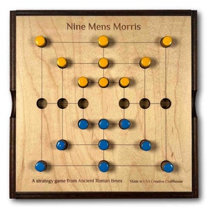 Nine Mens Morris Game, Ancient Rome Board Game, Personalized 9 Mens Morris Wood Game, Strategy Board Game, Lawn Game, Roman Game, Mill Game