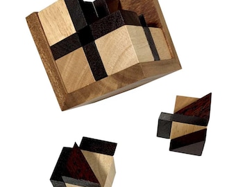 Japanese puzzle - wooden Devils cube puzzle for adults | Very difficult - 3D wooden brain teaser by Creative Crafthouse