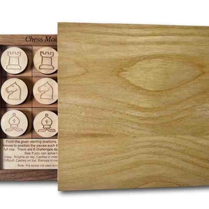 Chess Move CBK Wooden Brain Teaser Chess Puzzle. Complete the different challenges of varying difficulty using traditional chess moves. Made in the USA by Creative Crafthouse.