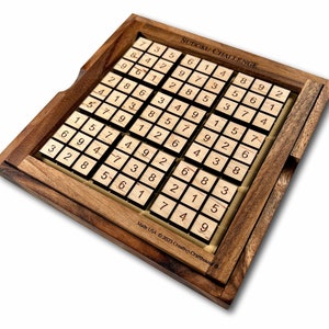  Double The Fun: Wooden Sudoku Puzzle Game for Kids with 4x4 and  6x6 Grids and 60 Challenges : Toys & Games