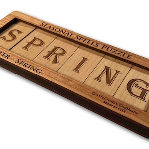 Seasonal Spells - Wooden Sliding/Logic Brain Teaser Puzzle