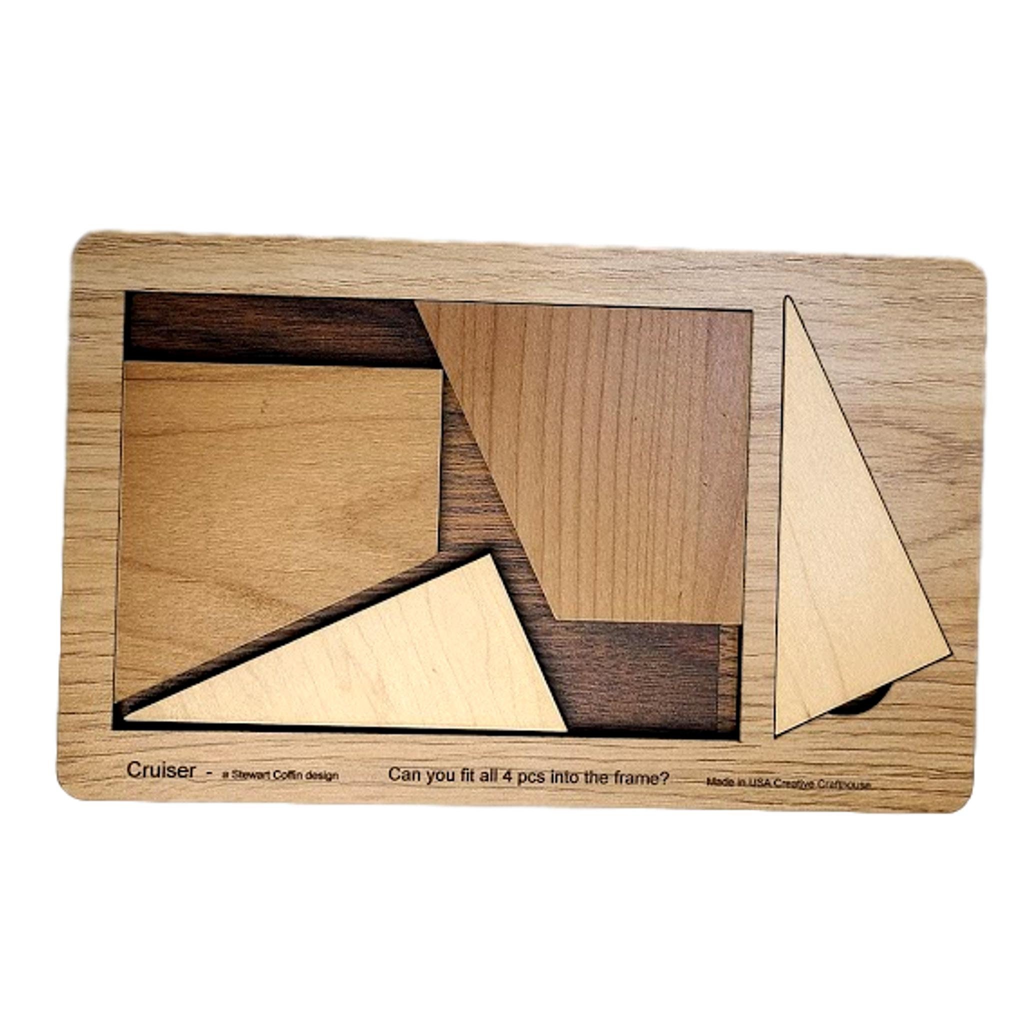 The Cruiser Brain Teaser With 4 Pieces - Wooden Puzzle for Adults