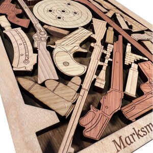 Marksman's Challenge wood picture frame puzzle