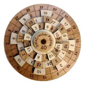 Safecracker 40 wooden math puzzle made by Creative Crafthouse