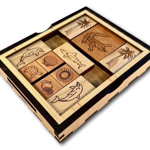 Wooden Slider Puzzle, Sliding Block Puzzle, Travel Games and Puzzles, Escape Puzzle, Educational Toys And Games, Wooden Brain Teasers
