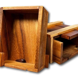 Magic Box wooden puzzle and gift box. Will fit a gift card or credit card.