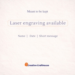 Laser engraving option: Add a name, date, or message to your game.