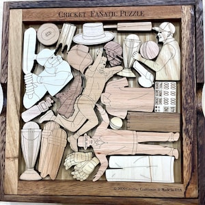 Cricket Fanatic Puzzle - artistic and challenging - can be personalized