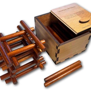 Family wood stacking game - Game for 1 to 4 people - 52 dowels board game - Multiplayer wooden game - Fun brain teaser activity for family