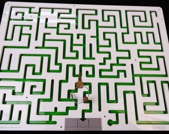 Key Maze Puzzle, Labyrinth Brain Teaser, Escape Room Prop, Acrylic Maze Lock Game