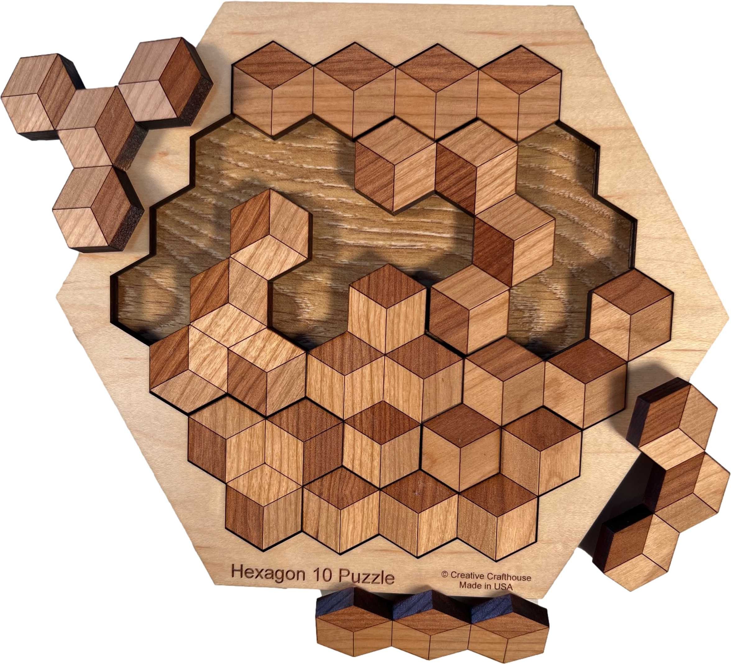 Handmade Hexagon Wooden Puzzle – Intuita Shop