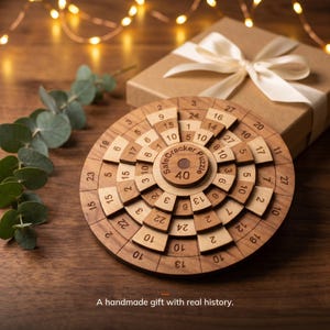 Safecracker 40 wooden puzzle as a handcrafted gift, made in the USA, Creative Crafthouse