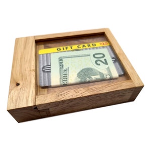 Cash Out Puzzle Box - Holds Cash or Gift Card Great For Birthdays - Personalize with a Laser Engraved Name