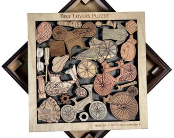 Bike Lovers Puzzle - artistic and challenging - can be personalized