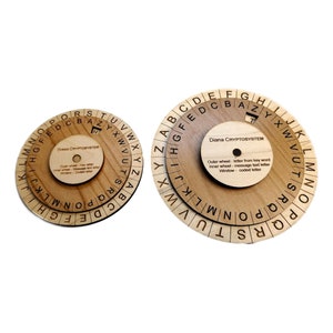 Diana Cryptosystem - US Army Special Forces Cipher Disk - Avail 2 Sizes