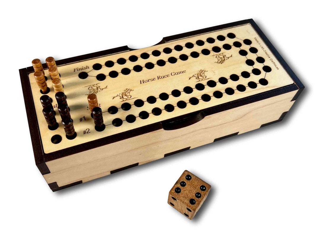 horse-race-game-premium-edition-fun-wooden-game-for-2-players-etsy
