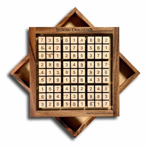 Our handmade Sudoku Board allows you to create your own custom Sudoku games. You will never have to worry about pen and paper again. This puzzle game makes a wonderful and unique gift for friends and family.